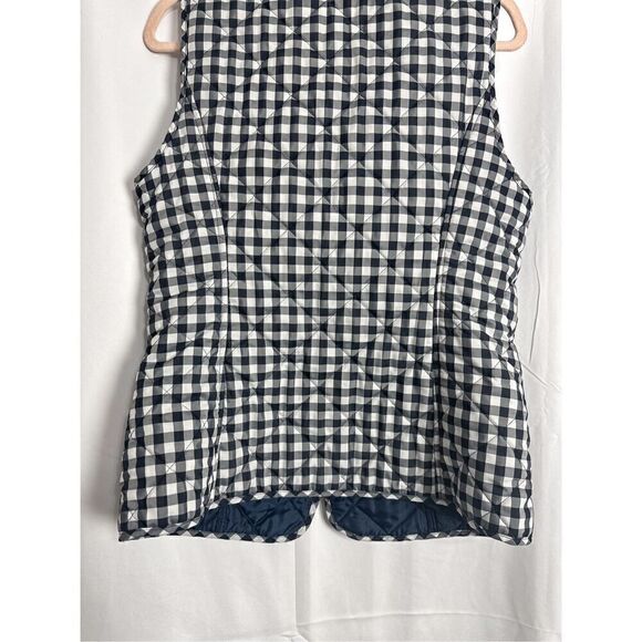 Talbots navy and white checkered vest - Picture 13 of 15